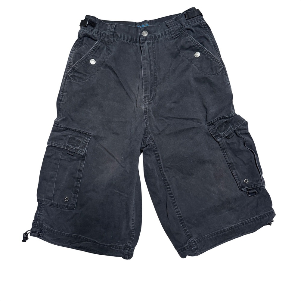 Vintage MT:2 Mens Baggy Cargo Shorts Black Y2K Streetwear Size 30 Gorpcore